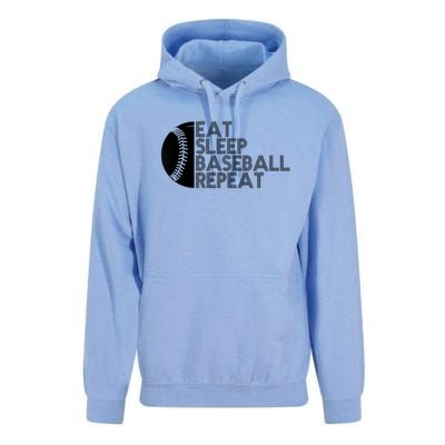 Funny Baseball Player Eat Sleep Baseball Repeat Baseball Gift Unisex Surf Hoodie