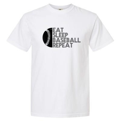 Funny Baseball Player Eat Sleep Baseball Repeat Baseball Gift Garment-Dyed Heavyweight T-Shirt