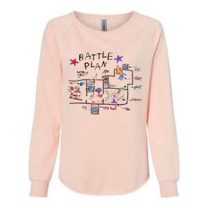 Funny Battle Plan Christmas Home Hand Dawn Alone Xmas Womens California Wash Sweatshirt