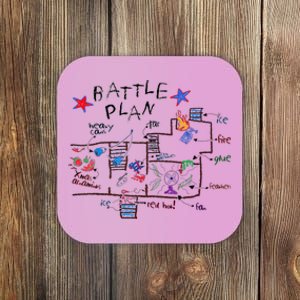 Funny Battle Plan Christmas Home Hand Dawn Alone Xmas Coaster