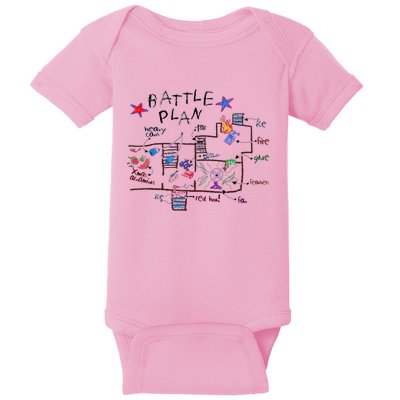 Funny Battle Plan Christmas Home Hand Dawn Alone Xmas Baby Bodysuit