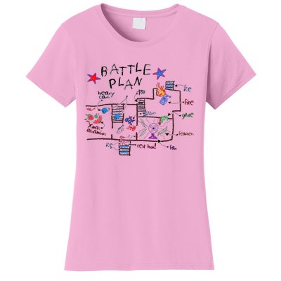 Funny Battle Plan Christmas Home Hand Dawn Alone Xmas Women's T-Shirt