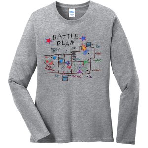 Funny Battle Plan Christmas Home Hand Dawn Alone Xmas Ladies Long Sleeve Shirt