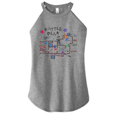 Funny Battle Plan Christmas Home Hand Dawn Alone Xmas Women's Perfect Tri Rocker Tank