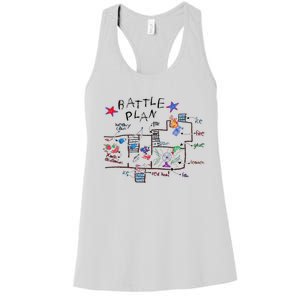 Funny Battle Plan Christmas Home Hand Dawn Alone Xmas Women's Racerback Tank