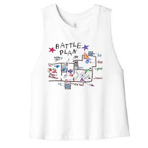 Funny Battle Plan Christmas Home Hand Dawn Alone Xmas Women's Racerback Cropped Tank