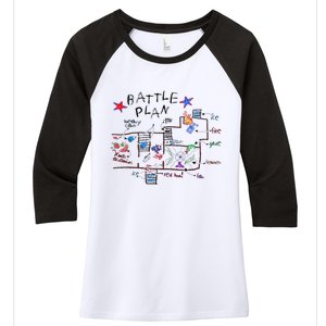 Funny Battle Plan Christmas Home Hand Dawn Alone Xmas Women's Tri-Blend 3/4-Sleeve Raglan Shirt