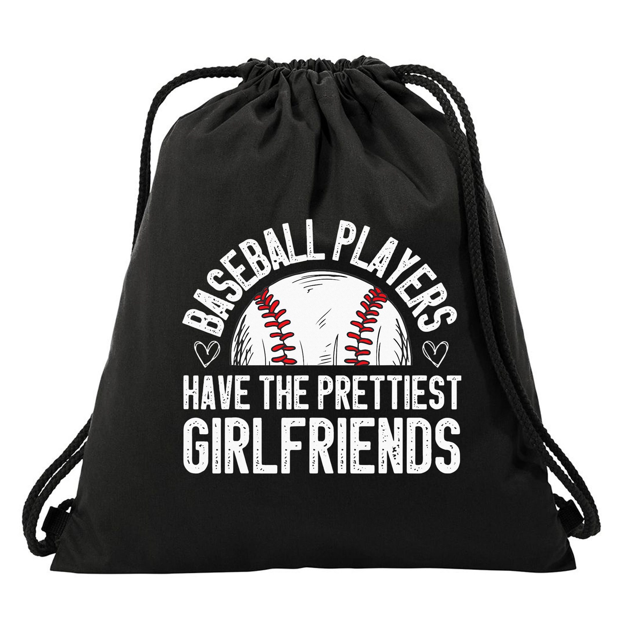 funny Baseball players have the prettiest girlfriends Drawstring Bag