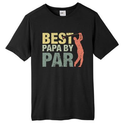 Funny Best Papa By Par Fathers Day Golf Gift Grandpa Tall Fusion ChromaSoft Performance T-Shirt