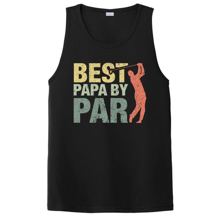 Funny Best Papa By Par Fathers Day Golf Gift Grandpa PosiCharge Competitor Tank