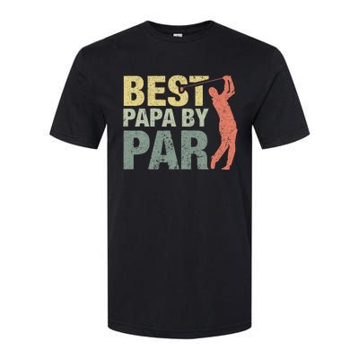 Funny Best Papa By Par Fathers Day Golf Gift Grandpa Softstyle CVC T-Shirt