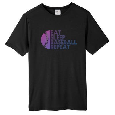 Funny Baseball Player Eat Sleep Baseball Repeat Baseball Gift Tall Fusion ChromaSoft Performance T-Shirt