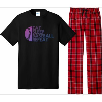 Funny Baseball Player Eat Sleep Baseball Repeat Baseball Gift Pajama Set