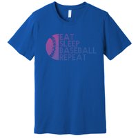 Funny Baseball Player Eat Sleep Baseball Repeat Baseball Gift Premium T-Shirt