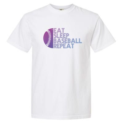 Funny Baseball Player Eat Sleep Baseball Repeat Baseball Gift Garment-Dyed Heavyweight T-Shirt