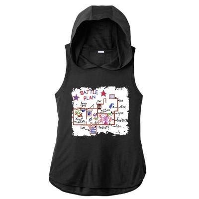 Funny Battle Plan Christmas Home Kids Hand Dawn Alone Xmas Ladies PosiCharge Tri-Blend Wicking Draft Hoodie Tank