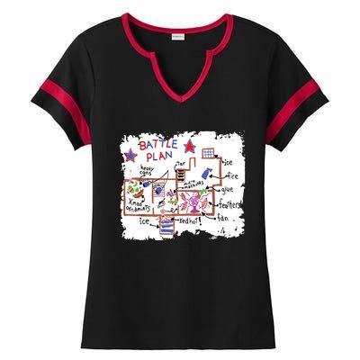 Funny Battle Plan Christmas Home Kids Hand Dawn Alone Xmas Ladies Halftime Notch Neck Tee