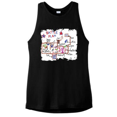 Funny Battle Plan Christmas Home Kids Hand Dawn Alone Xmas Ladies PosiCharge Tri-Blend Wicking Tank