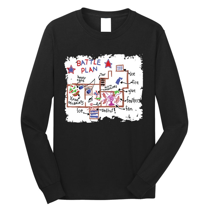 Funny Battle Plan Christmas Home Kids Hand Dawn Alone Xmas Long Sleeve Shirt