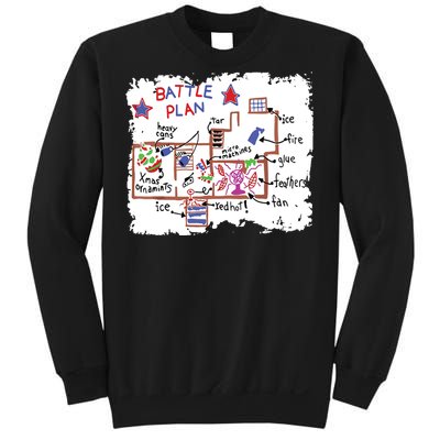 Funny Battle Plan Christmas Home Kids Hand Dawn Alone Xmas Sweatshirt