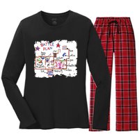 Funny Battle Plan Christmas Home Kids Hand Dawn Alone Xmas Women's Long Sleeve Flannel Pajama Set 