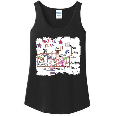 Funny Battle Plan Christmas Home Kids Hand Dawn Alone Xmas Ladies Essential Tank