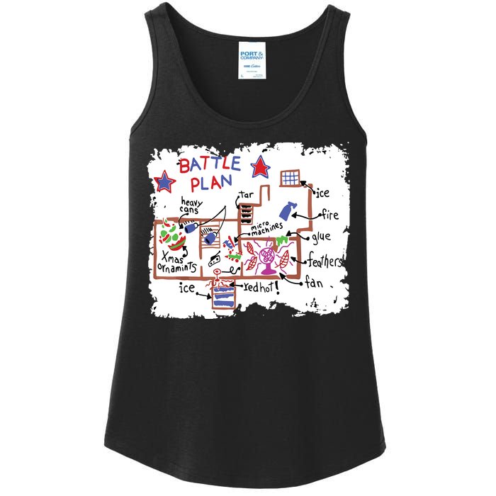 Funny Battle Plan Christmas Home Kids Hand Dawn Alone Xmas Ladies Essential Tank