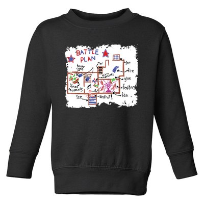 Funny Battle Plan Christmas Home Kids Hand Dawn Alone Xmas Toddler Sweatshirt