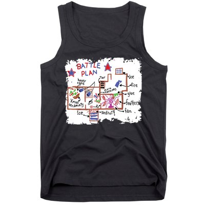 Funny Battle Plan Christmas Home Kids Hand Dawn Alone Xmas Tank Top