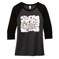 Funny Battle Plan Christmas Home Kids Hand Dawn Alone Xmas Women's Tri-Blend 3/4-Sleeve Raglan Shirt