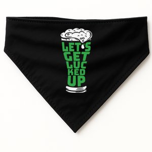 Funny Beer Patricks Day Lets Get Lucked Up USA-Made Doggie Bandana