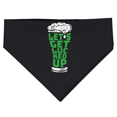 Funny Beer Patricks Day Lets Get Lucked Up USA-Made Doggie Bandana