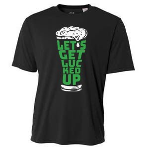 Funny Beer Patricks Day Lets Get Lucked Up Cooling Performance Crew T-Shirt