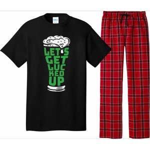 Funny Beer Patricks Day Lets Get Lucked Up Pajama Set