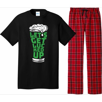 Funny Beer Patricks Day Lets Get Lucked Up Pajama Set