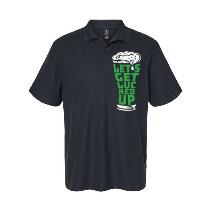 Funny Beer Patricks Day Lets Get Lucked Up Softstyle Adult Sport Polo