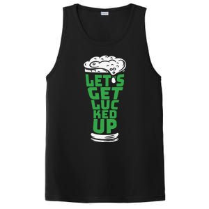 Funny Beer Patricks Day Lets Get Lucked Up PosiCharge Competitor Tank