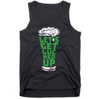 Funny Beer Patricks Day Lets Get Lucked Up Tank Top