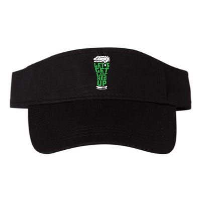 Funny Beer Patricks Day Lets Get Lucked Up Valucap Bio-Washed Visor