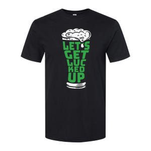 Funny Beer Patricks Day Lets Get Lucked Up Softstyle CVC T-Shirt