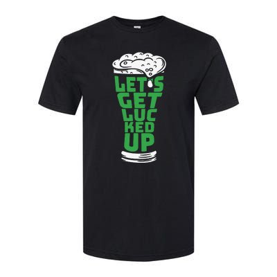 Funny Beer Patricks Day Lets Get Lucked Up Softstyle CVC T-Shirt