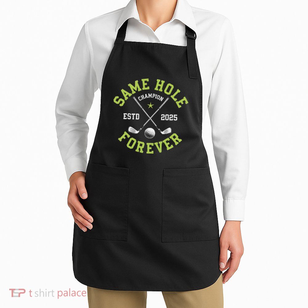 Funny Bachelor Party Groom Design Same Hole Forever Apron