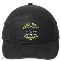 Funny Bachelor Party Groom Design Same Hole Forever 7-Panel Snapback Hat