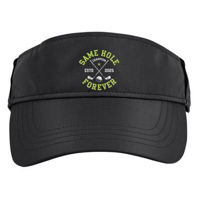 Funny Bachelor Party Groom Design Same Hole Forever Adult Drive Performance Visor