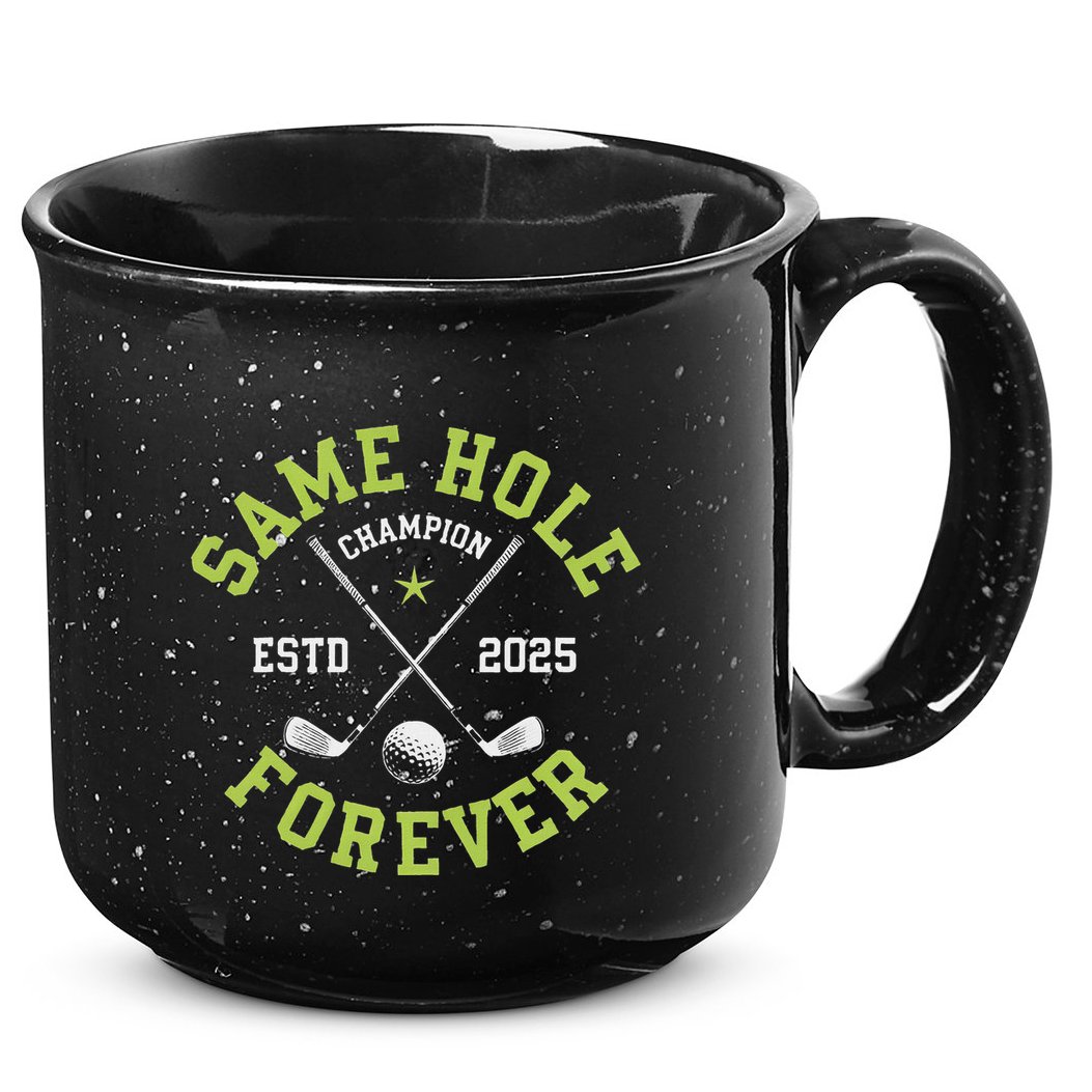 Funny Bachelor Party Groom Design Same Hole Forever 15oz Campfire Ceramic Mug