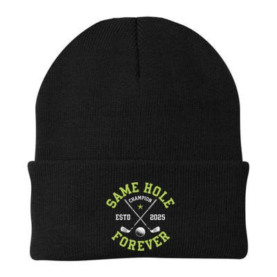 Funny Bachelor Party Groom Design Same Hole Forever Beanie