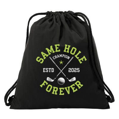 Funny Bachelor Party Groom Design Same Hole Forever Drawstring Bag