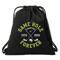 Funny Bachelor Party Groom Design Same Hole Forever Drawstring Bag