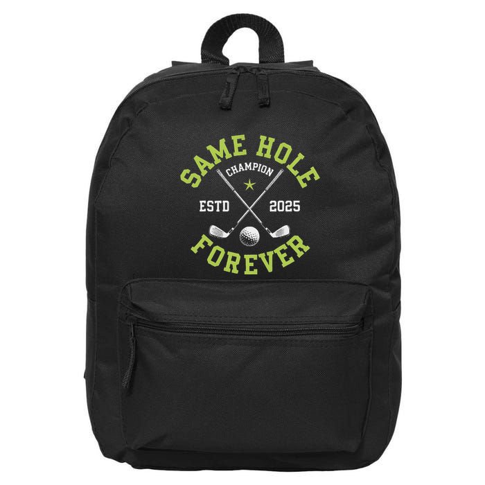 Funny Bachelor Party Groom Design Same Hole Forever 16 in Basic Backpack