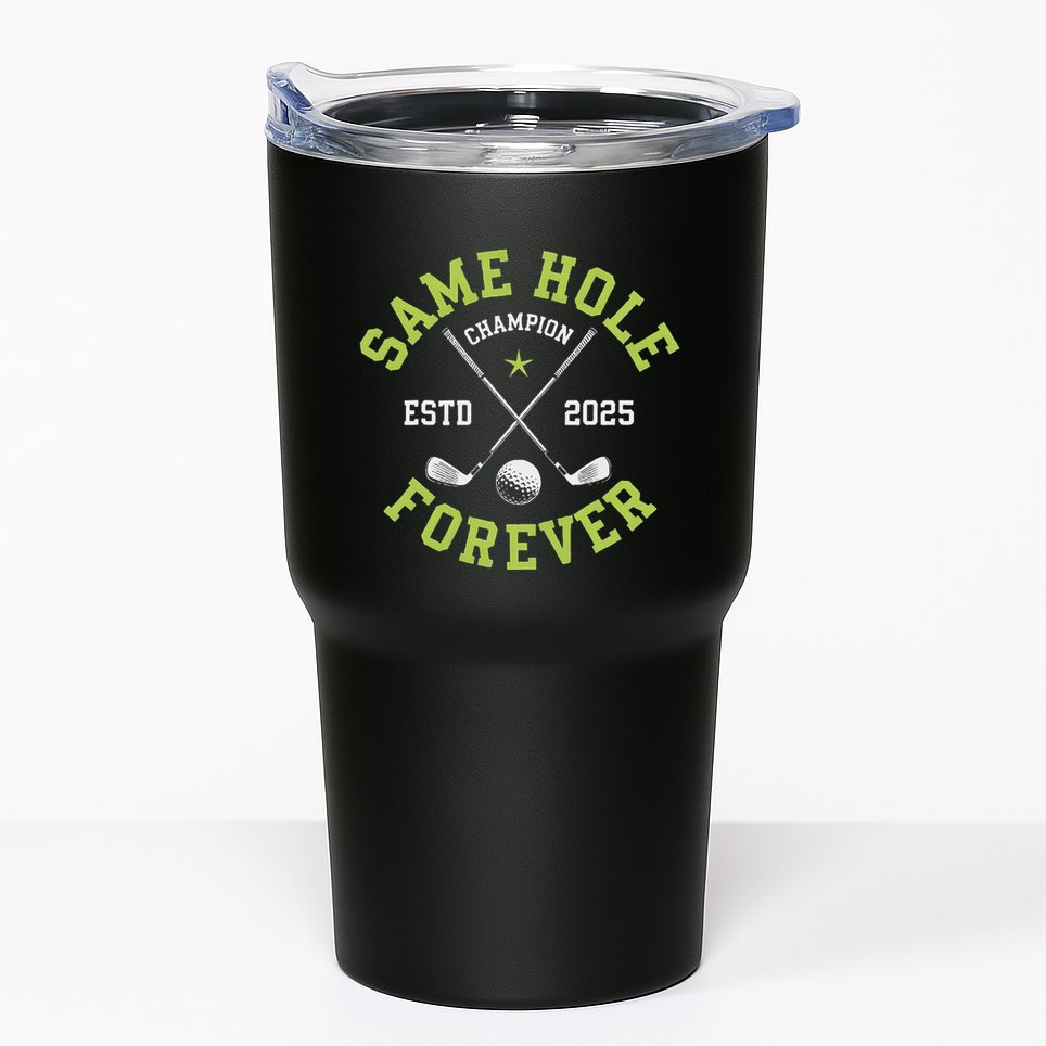Funny Bachelor Party Groom Design Same Hole Forever Tumbler